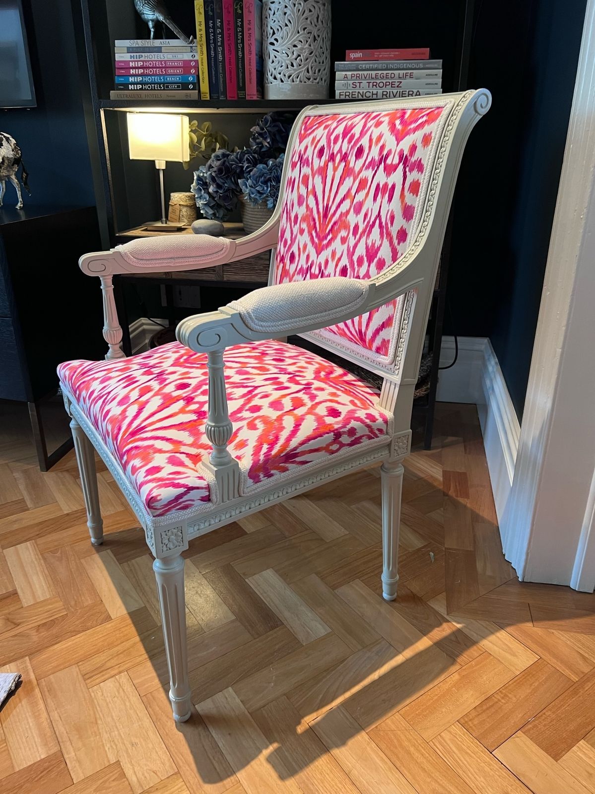 Carved Wood And Upholstery Armchair