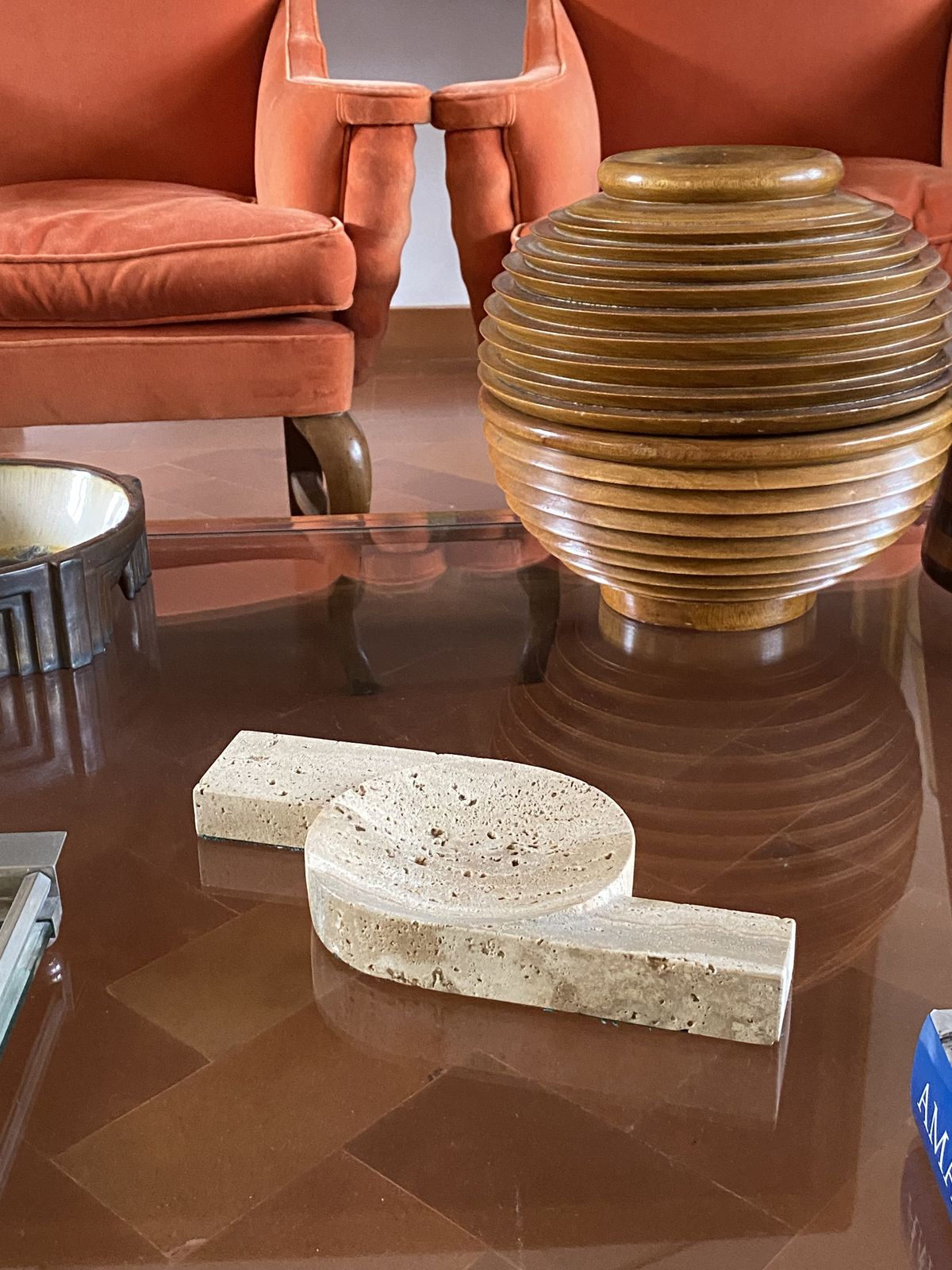 photo furniture Brutalist Travertine Ashtray, Cerri Nestore, Italy, 1970s