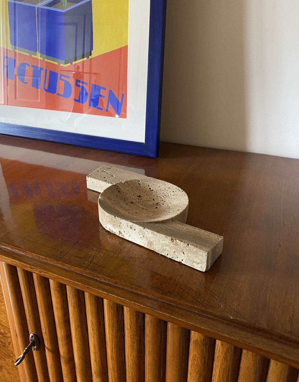 Home Decor Brutalist Travertine Ashtray, Cerri Nestore, Italy, 1970s photo
