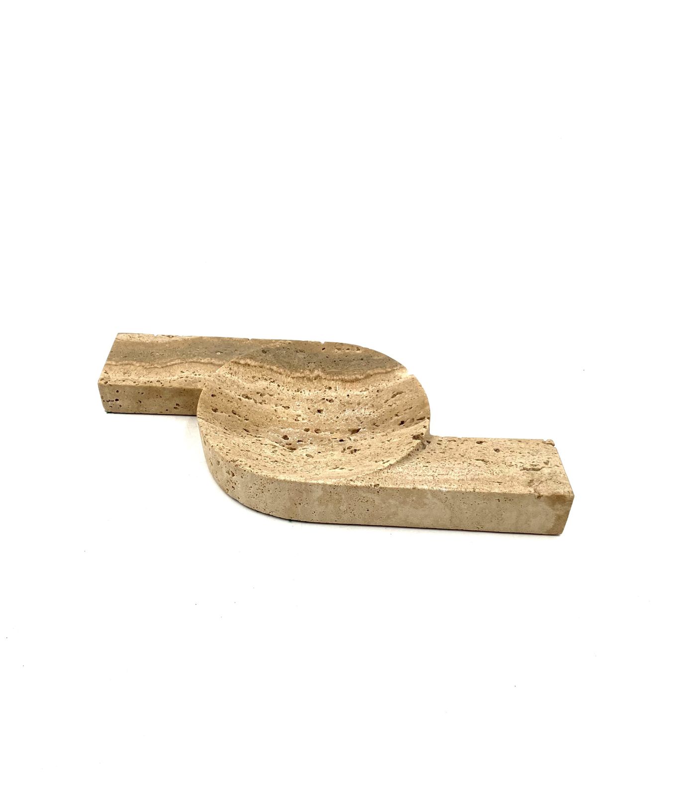 photo vintage Brutalist Travertine Ashtray, Cerri Nestore, Italy, 1970s