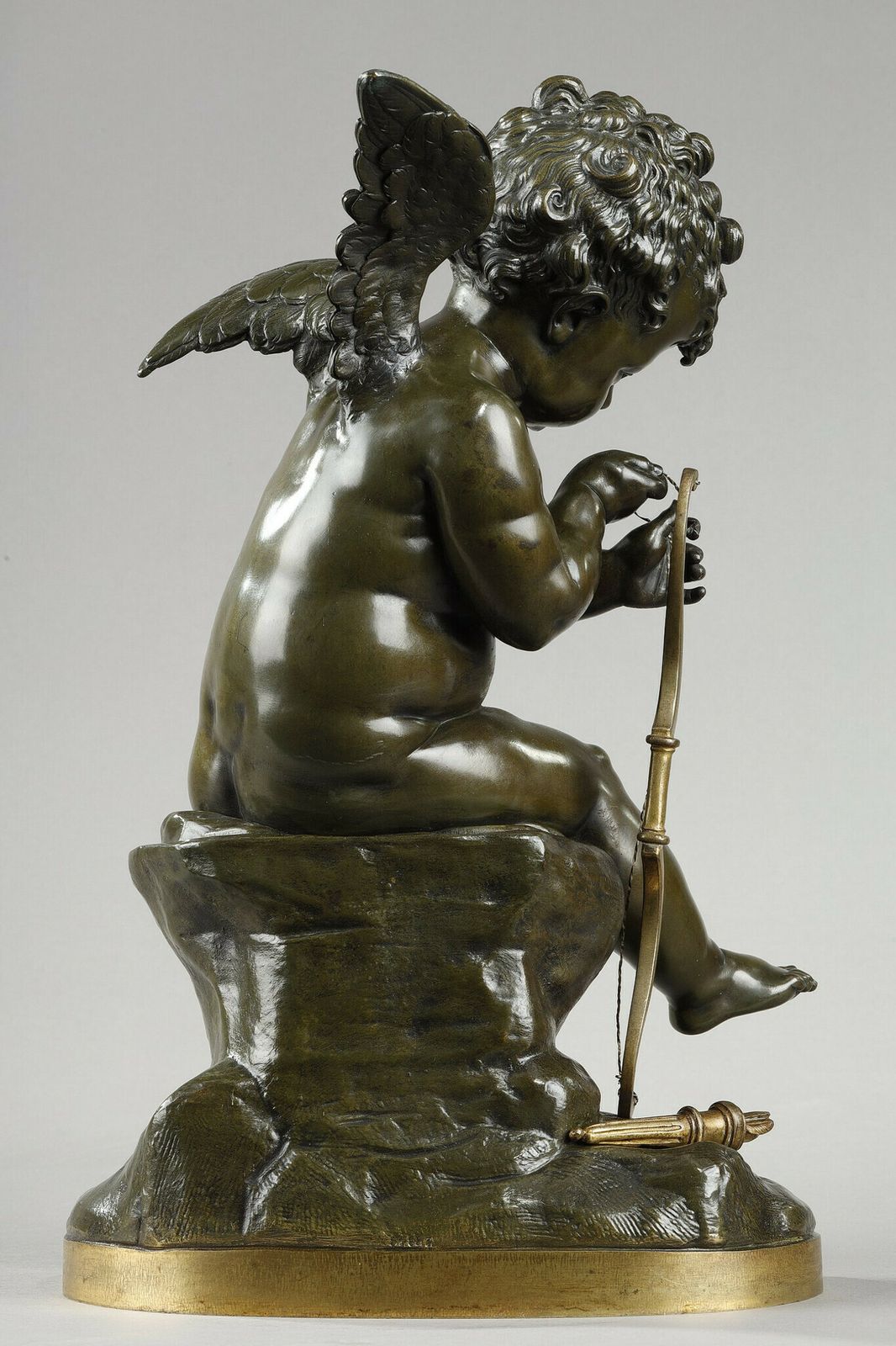 Bronze Of Cupid Bending His Bow, After Lemire (1741 1827) photo 3395.0