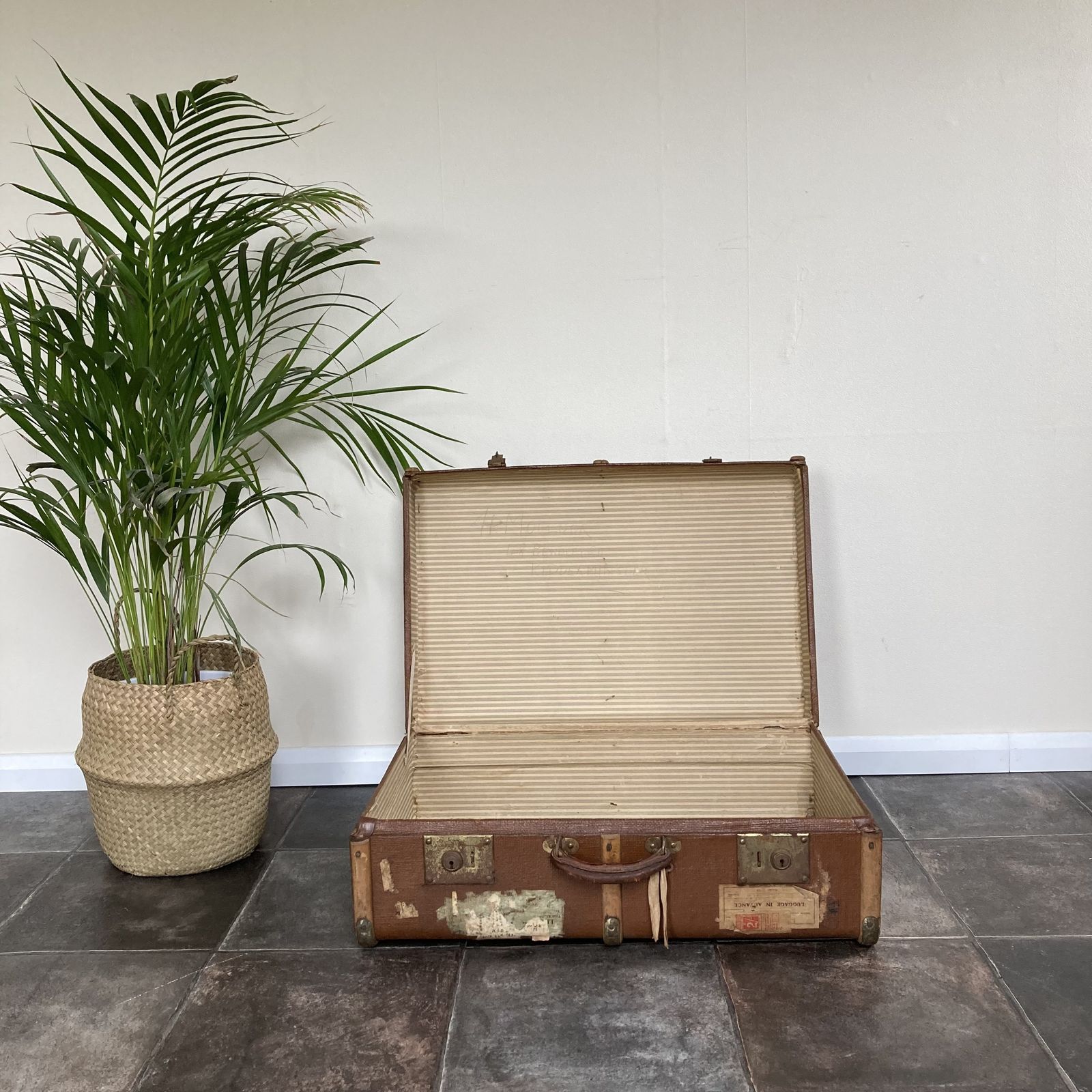 Characterful Antique Bentwood Steamer Trunk / Suitcase / Luggage / Travel Shop Display photo vintage