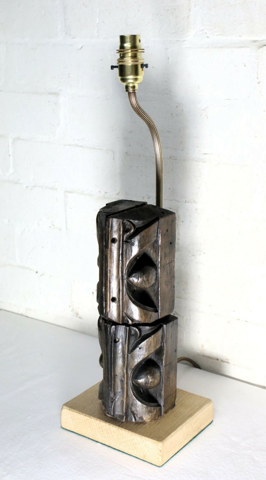 Table Lamp Made From Antique 19th Century Wooden Architectural Church Salvage