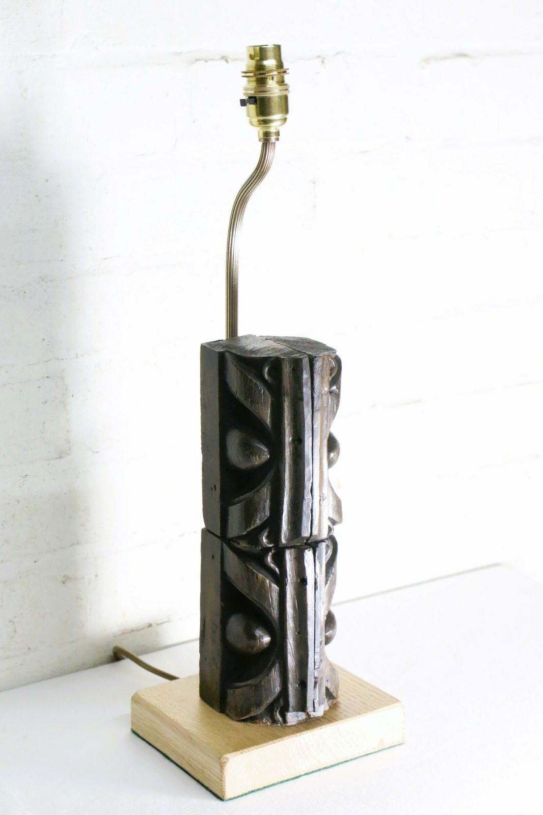 Table Lamp Made From Antique 19th Century Wooden Architectural Church Salvage photo for sale