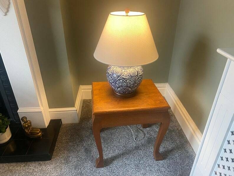 Vintage Solid Wood Teak Mid Century Side Table / Coffee Table / Plant Stand / Pot Stand / Lamp Table photo buy