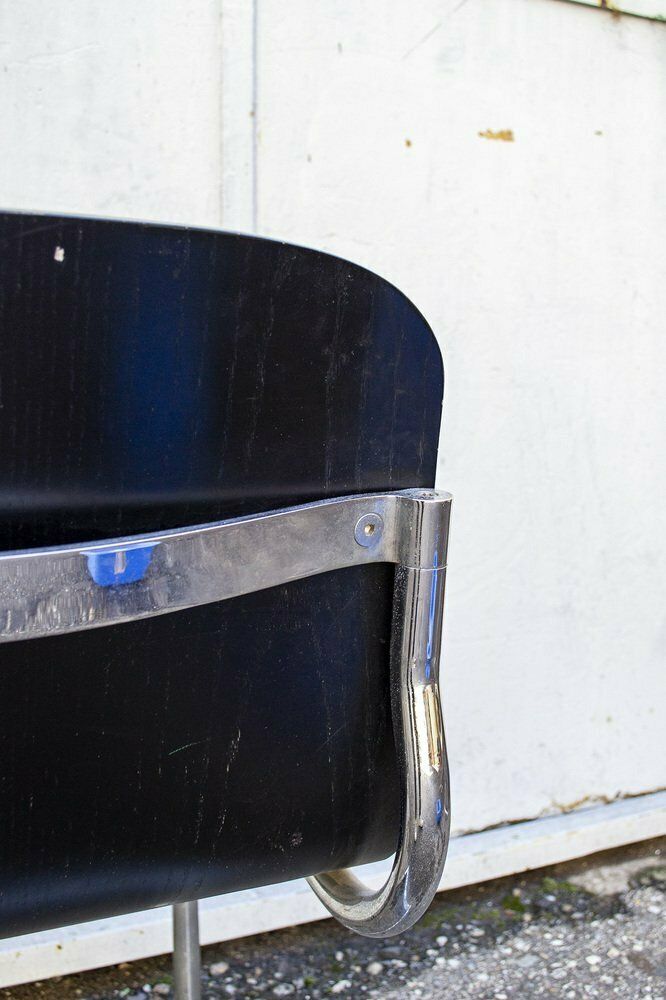 Italian Wood And Metal Chairs, 1960s, Set Of 2 photo for sale