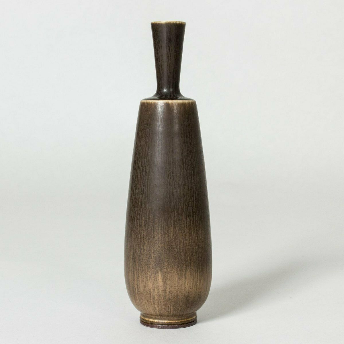 Brown Stoneware Vase By Berndt Friberg From Gustavsberg, 1950s