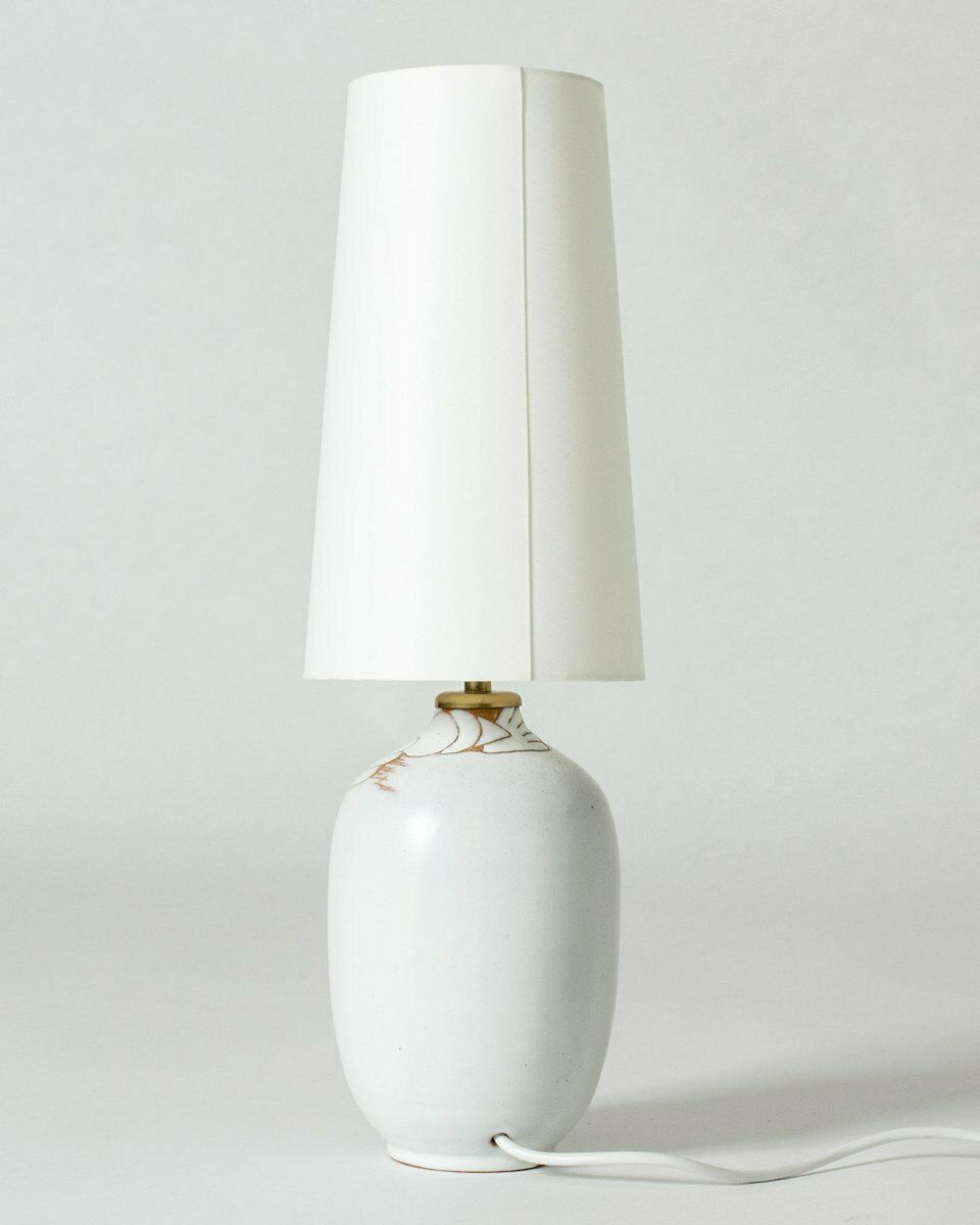 Modernist Stoneware Table Lamp By Anna Lisa Thomson, 1940s photo furniture