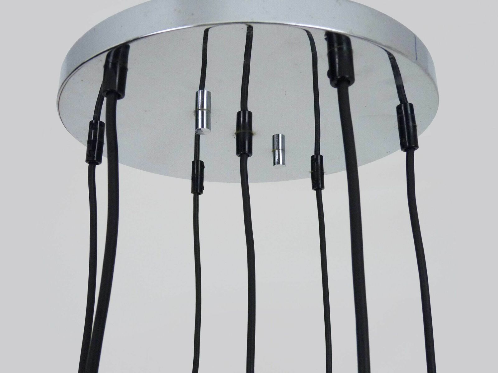 Vintage Chrome Metal Waterfall Pendant Light With 7 Lights Doria Leuchten photo vintage