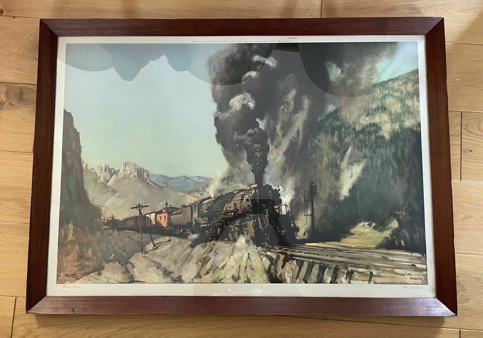 Vintage Framed Print Of “The Gradient” By Terence Cuneo 1967 Frost & Reed