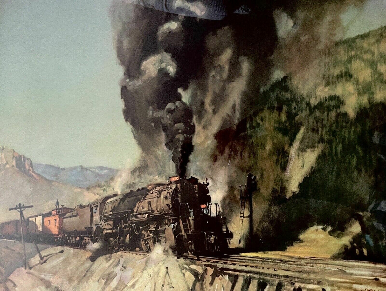 Vintage Framed Print Of “The Gradient” By Terence Cuneo 1967 Frost & Reed photo 150.0