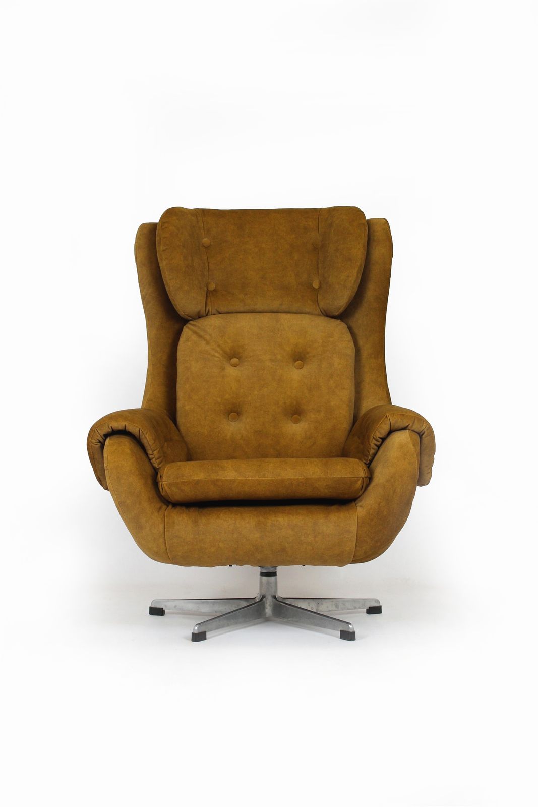photo buy Restored Swivel Lounge Chair From Up Zavody, Czechia, 1970s