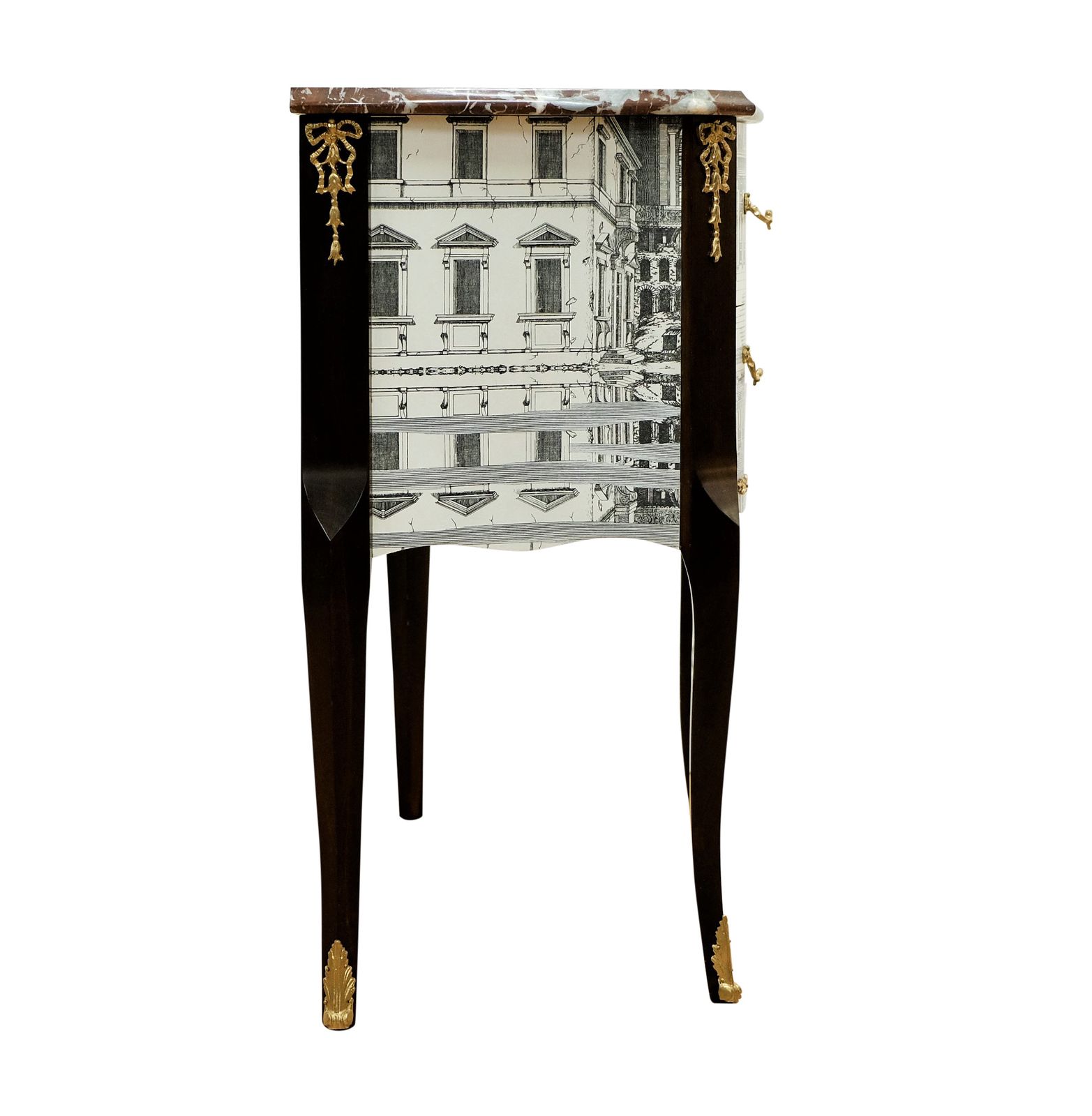 Fornasetti Design Two Drawer Chest With Marble Top photo furniture