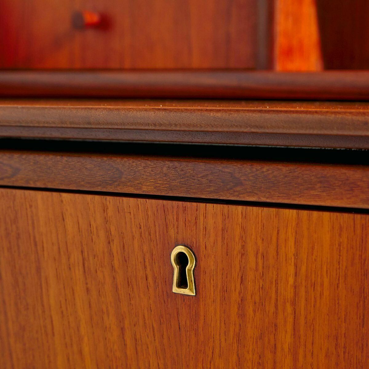 photo vintage Vintage Teak Bureau Desk, 1960s