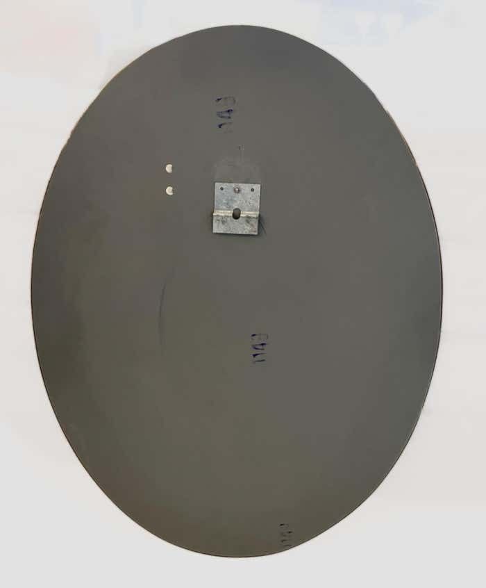 Home Decor Brown Oval Glass Wall Mirror, Mid Century Modern, Italy, 1970s photo