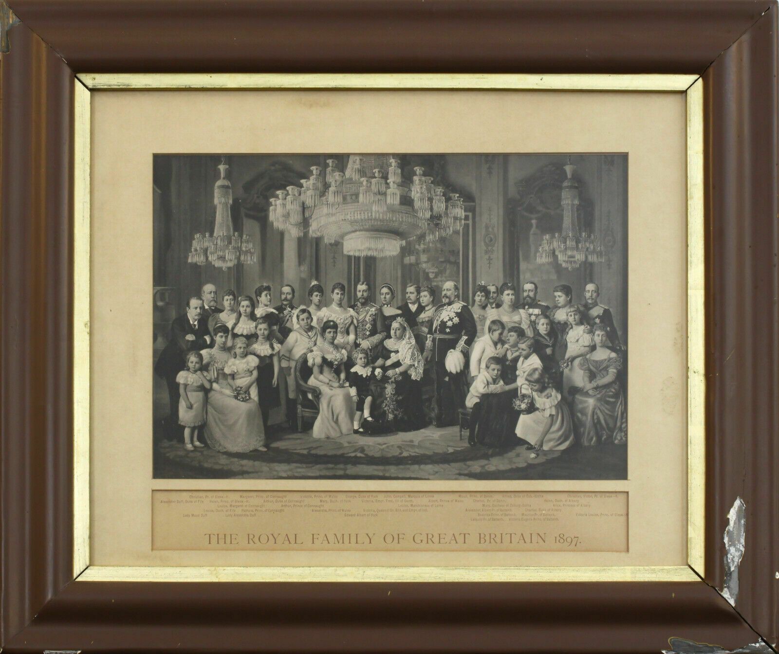 Photographic Print Of The Royal Family Of Great Britain 1897