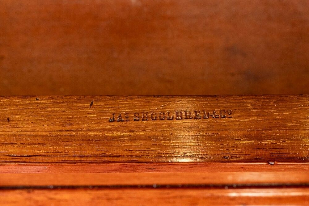 Victorian Bookcase Walnut Glazed Cabinet Shoolbred And Co 1880 photo for sale