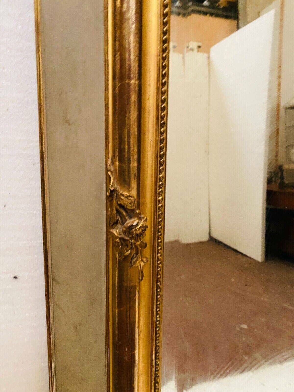 Louis XV Style Mirror In Wood And Gilded Stucco 20th Century photo vintage