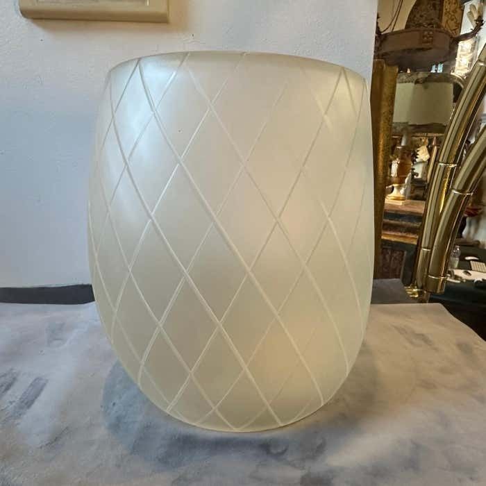 1950s Barovier Style Mid Century Modern Gold And Clear Murano Glass Vase photo 894.0