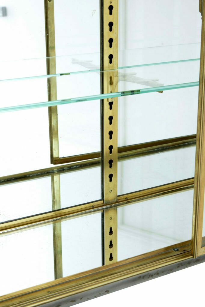 French 1920’s Brass Glazed Shop Display Cabinet By Siegel photo 6595.0