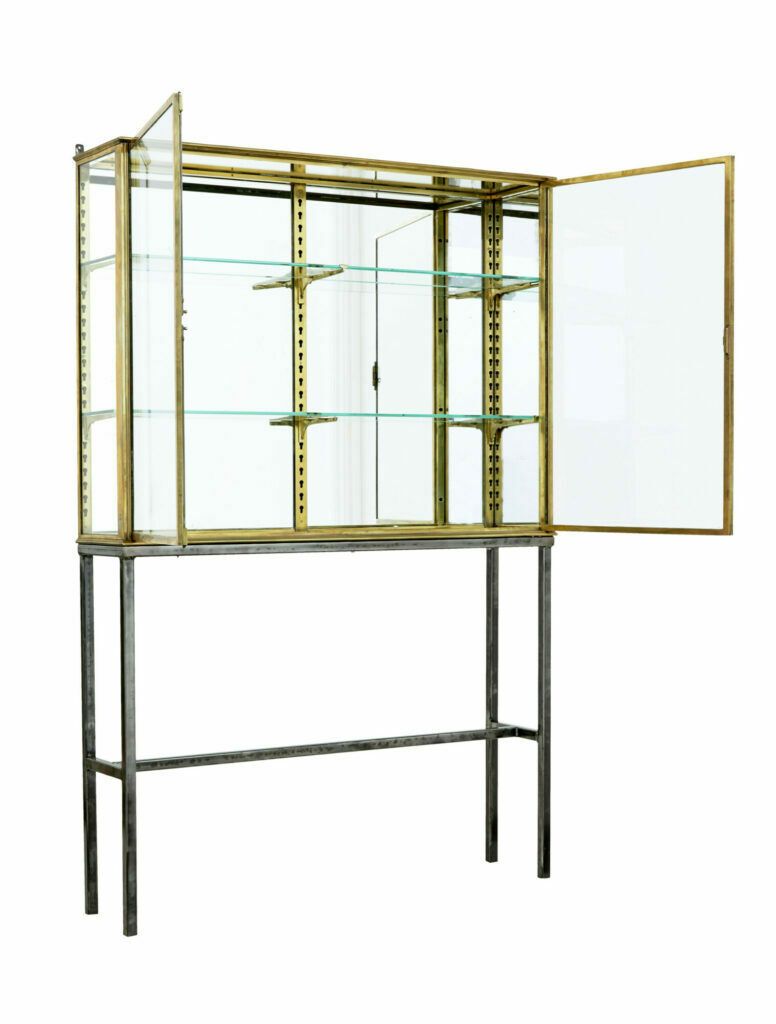 French 1920’s Brass Glazed Shop Display Cabinet By Siegel photo buy
