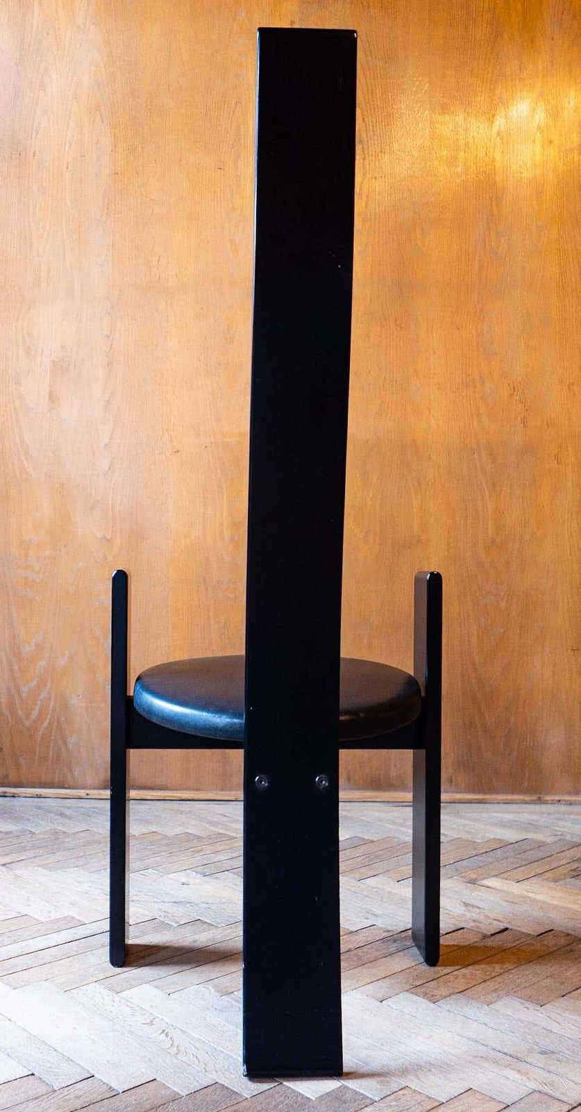 Mid Century Modern Wooden “Golem” Dining Room Chairs By Vico Magistretti, Italy 1969 photo vintage