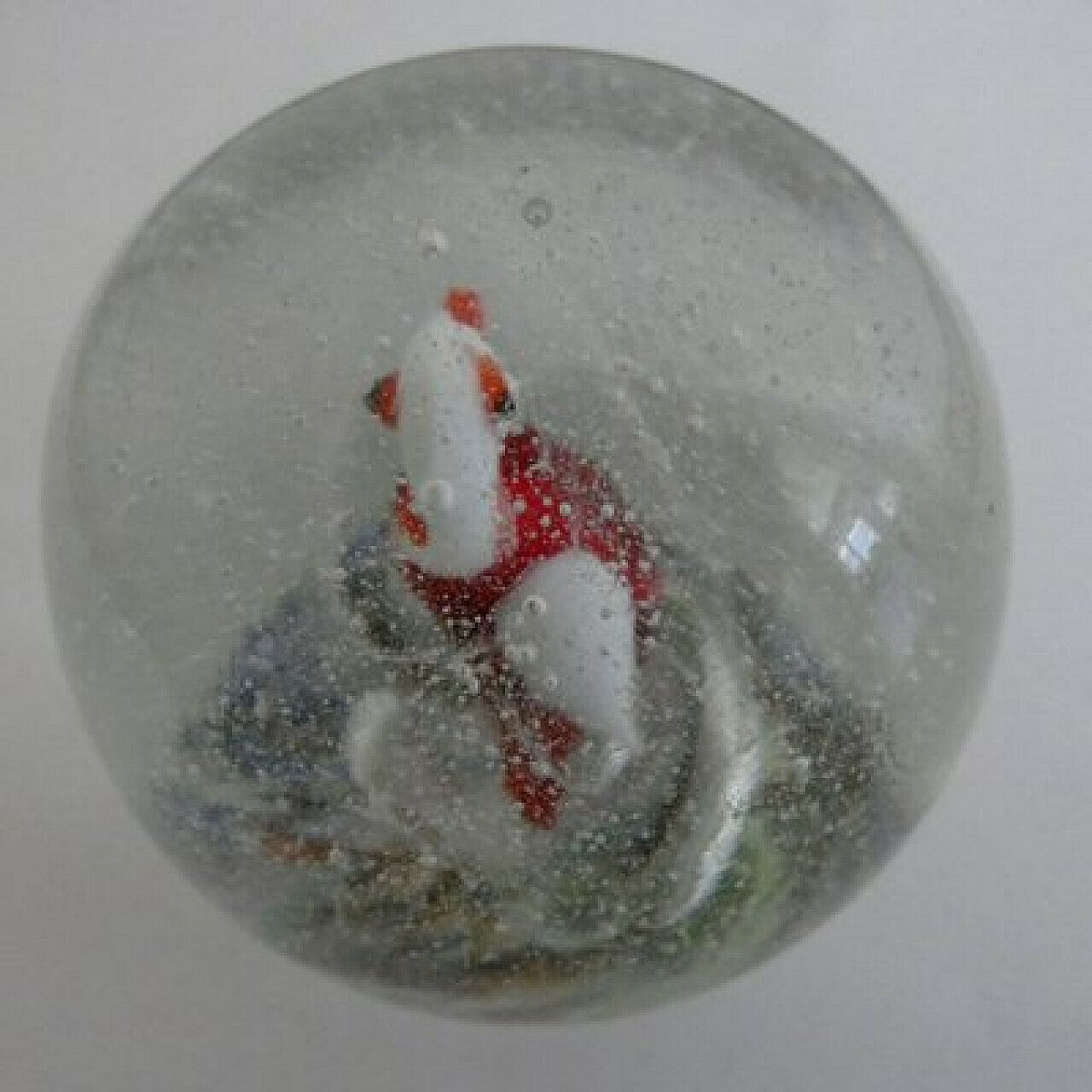 Murano Glass Paperweight With Penguin And Snowflakes, 1920s photo for sale