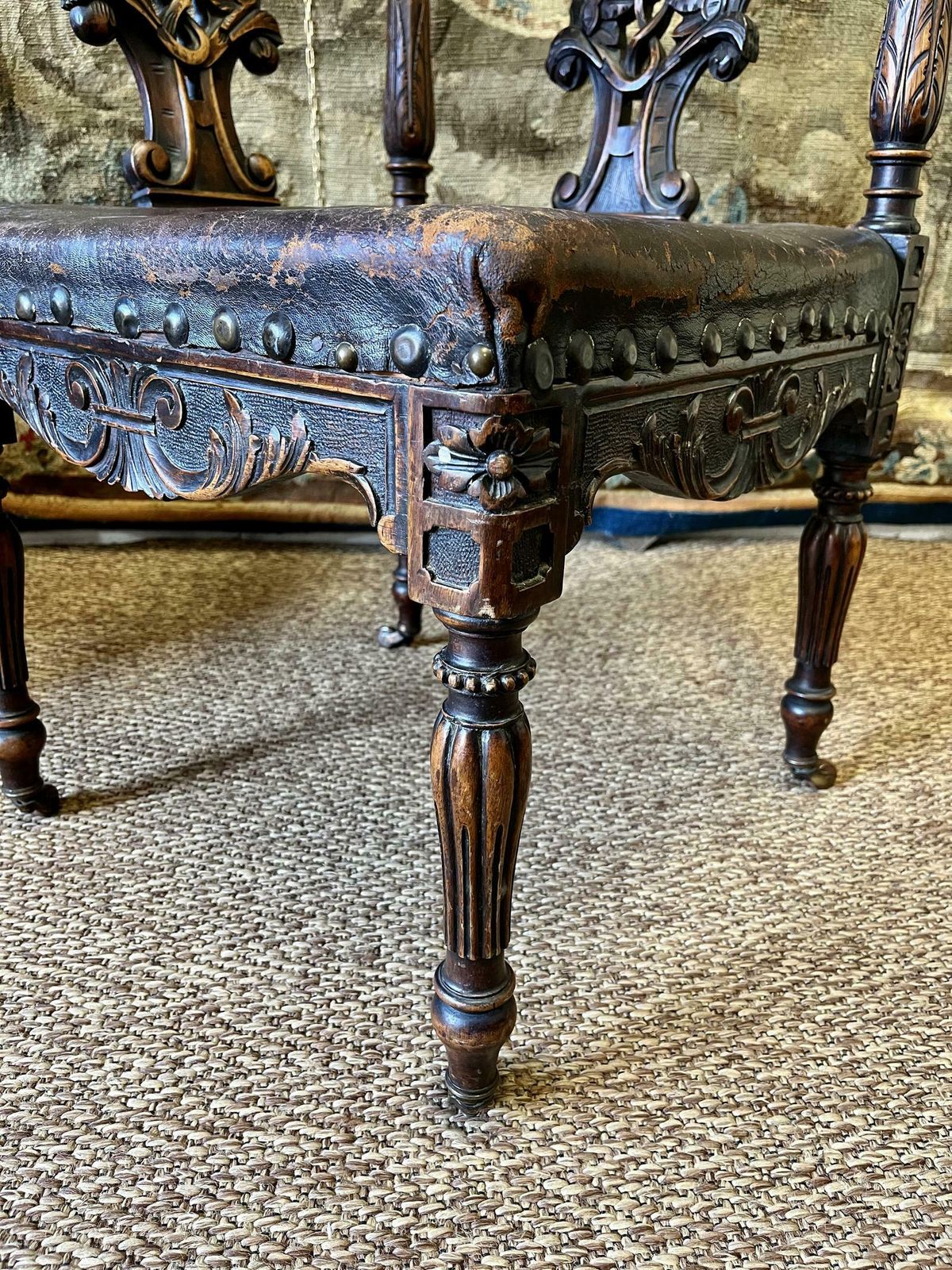 photo for sale Superb Pair Of 18th Century Carved Armchairs