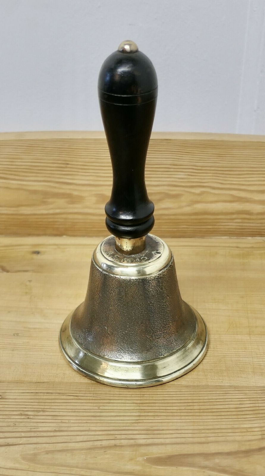 Old Brass British Military Issue Brass Handbell photo furniture