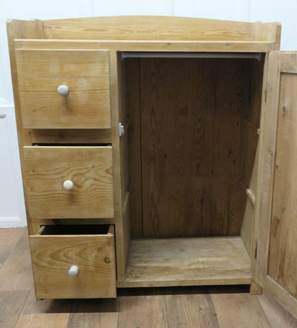 Victorian Stripped Pine Greeting Station Cupboard photo buy
