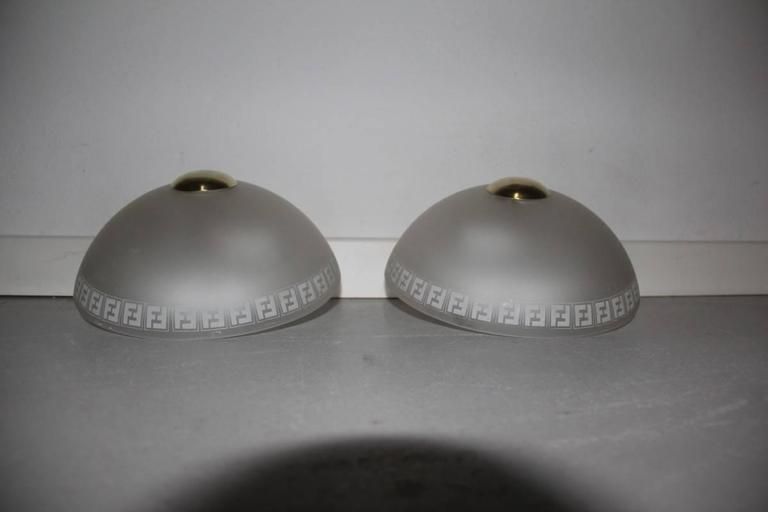 Elegant And Chic Pair Sconces Fendi Design, 1970 photo furniture
