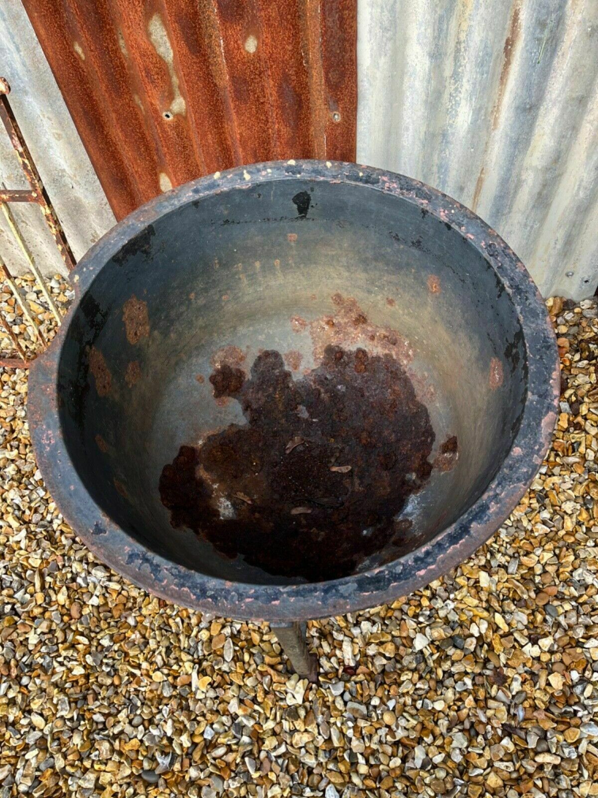 Antique Cast Iron Pot  Jardinier Log Basket Very Large  A Unique Item photo furniture