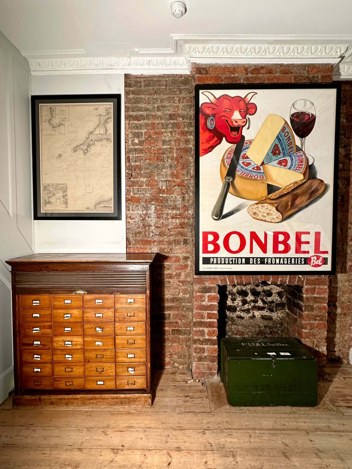 Fabulous Early Rare Original Antique French Lithograph “Laughing Cow” Advertising Poster/Art/Picture By Benjamin Rabier (1864 1939) photo furniture