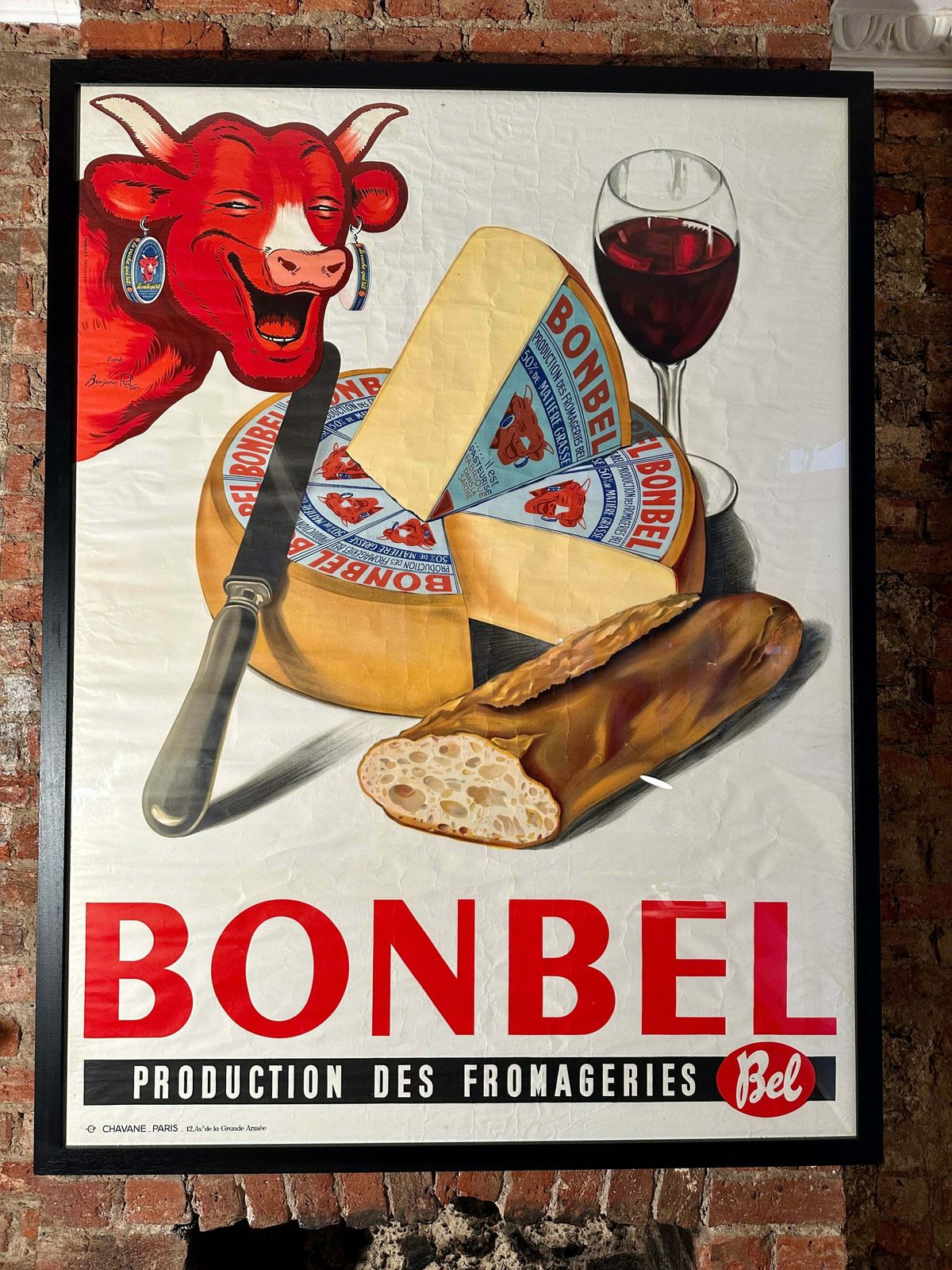 Fabulous Early Rare Original Antique French Lithograph “Laughing Cow” Advertising Poster/Art/Picture By Benjamin Rabier (1864 1939) photo buy