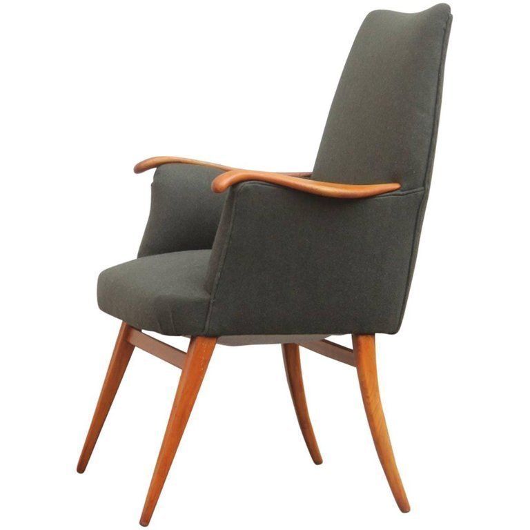 Executive Chair Of The 1950s In Very Elegant Cherrywood