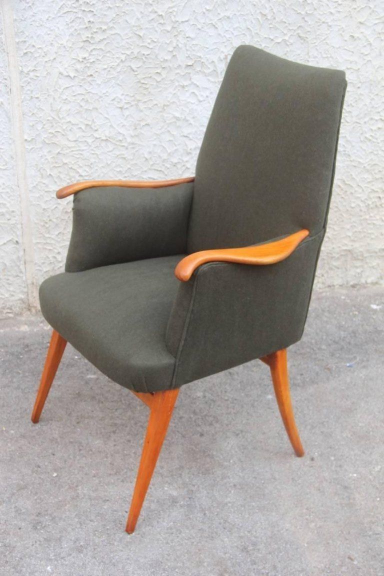 Executive Chair Of The 1950s In Very Elegant Cherrywood photo furniture