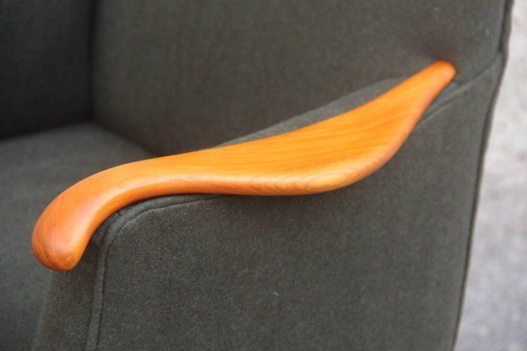 Executive Chair Of The 1950s In Very Elegant Cherrywood photo Furniture