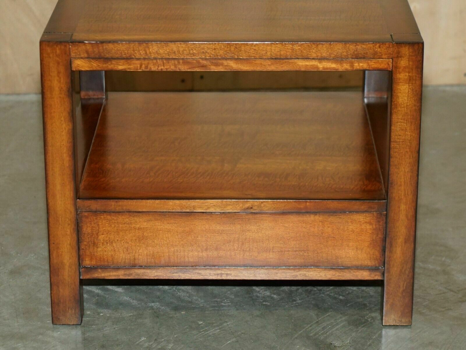 Stunning Pair Of Two Tier Military Campaign Side End Tables Large Single Drawers photo buy
