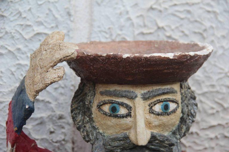 Large Sculpture De Simone 1960 Very Special And Rare, Fisherman photo for sale