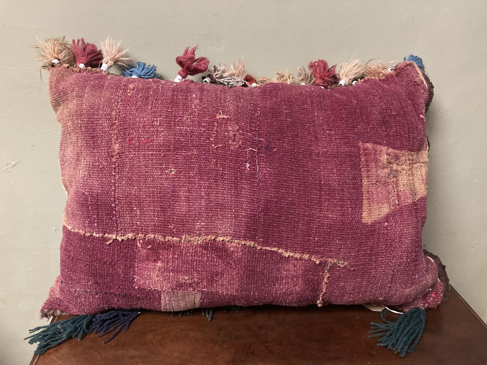 Large Antique Afghan Beluch Beaded Floor Cushion photo 365.0