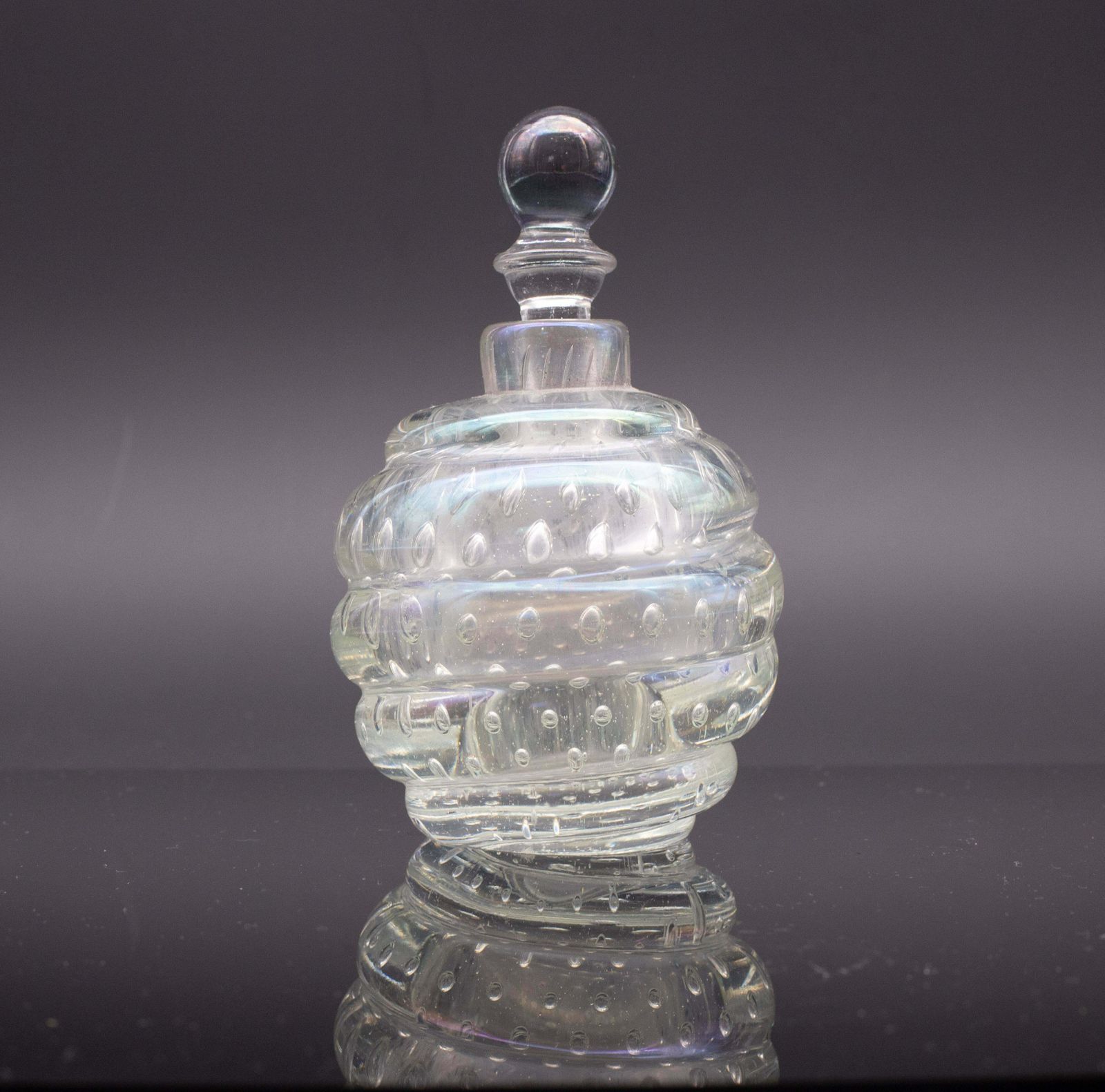 photo for sale Bubbles Iridescent Vase By Barovier E Toso, 1950s