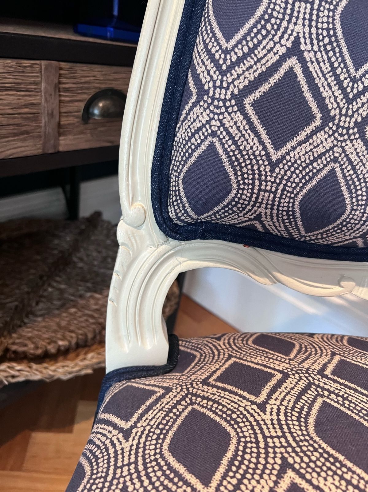 Carved Wood And Upholstery Dining Chair photo buy