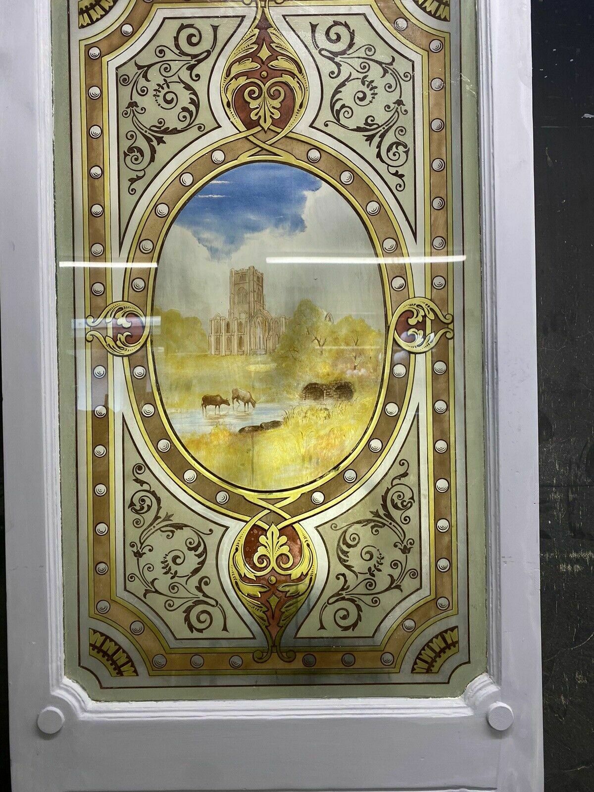 Victorian Stained Glass Door Reclaimed Period Old Antique Vestibule Internal photo Home Fixtures