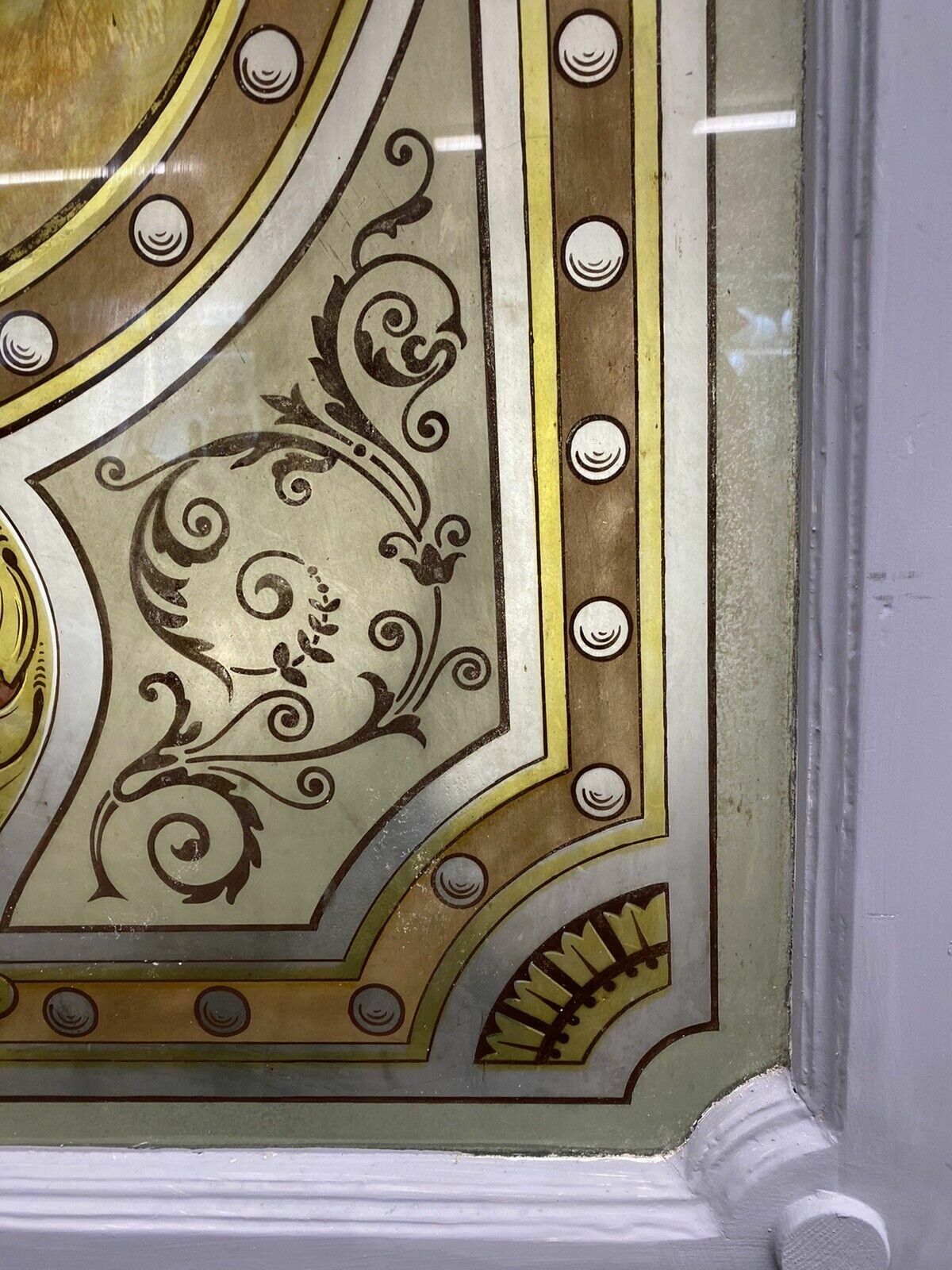2655.0 Victorian Stained Glass Door Reclaimed Period Old Antique Vestibule Internal photo