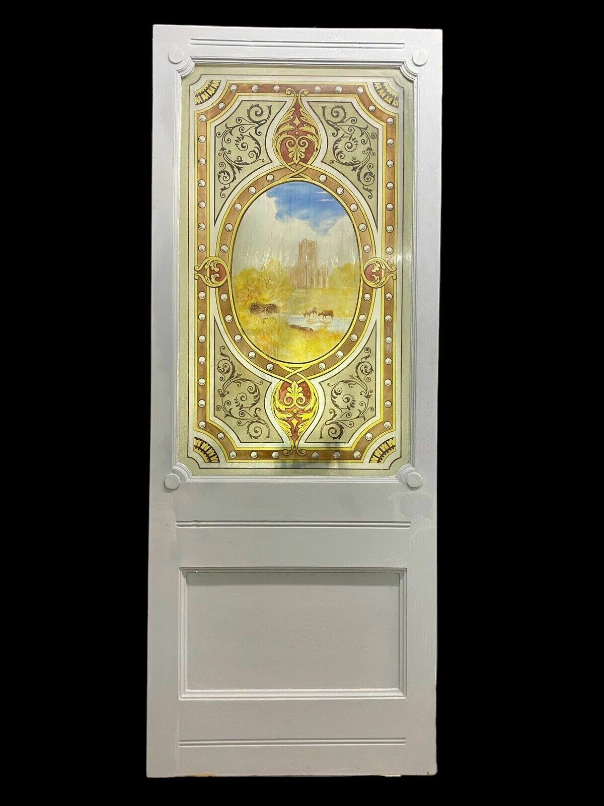 photo vinterior Victorian Stained Glass Door Reclaimed Period Old Antique Vestibule Internal