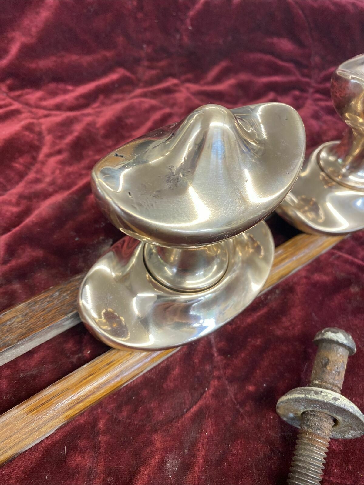 Large Antique Regency Georgian Bronze Door Knobs Reclaimed Period Metal Old 1830 photo furniture