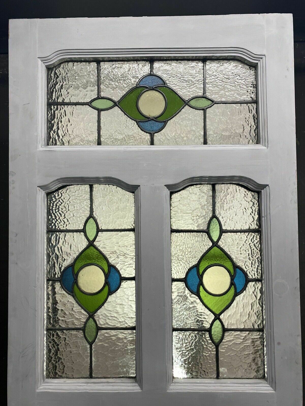 Edwardian Front Door Period Stained Glass Old Reclaimed Antique Lead Wood Pine photo furniture