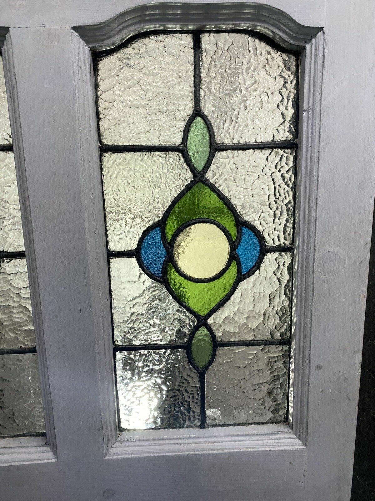 Edwardian Front Door Period Stained Glass Old Reclaimed Antique Lead Wood Pine photo buy