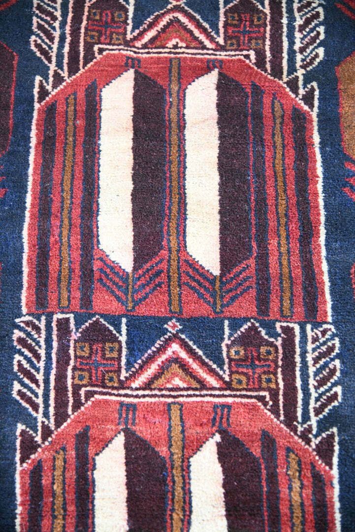Geometric Wool Rug, Early 20th Century photo 225.0