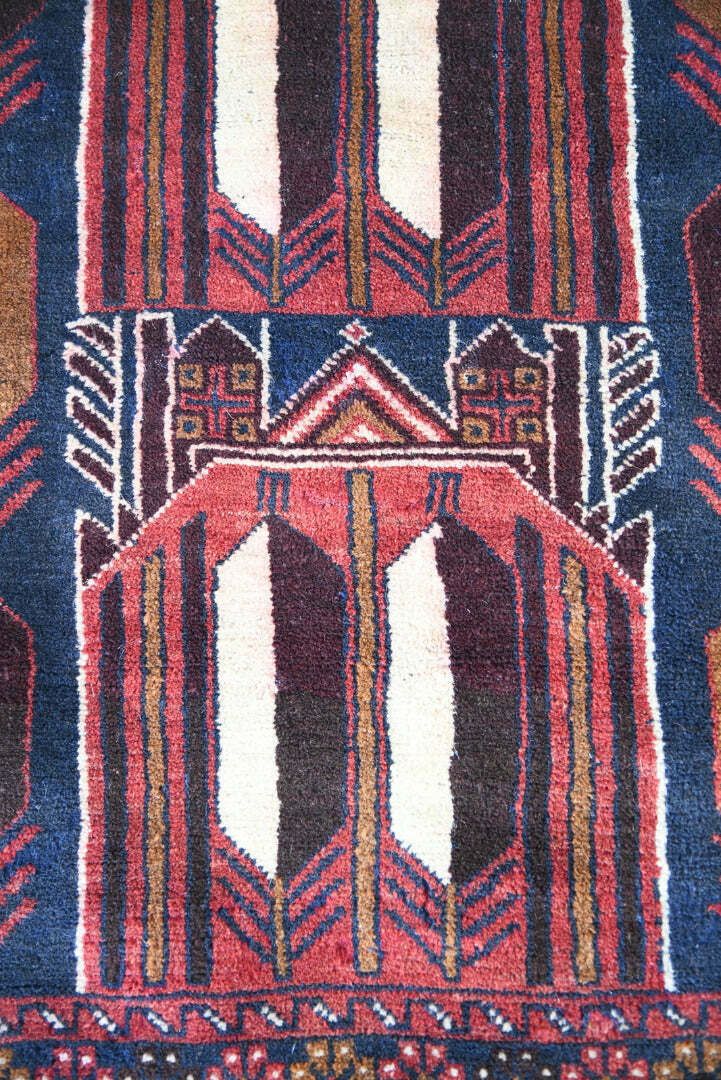 photo for sale Geometric Wool Rug, Early 20th Century